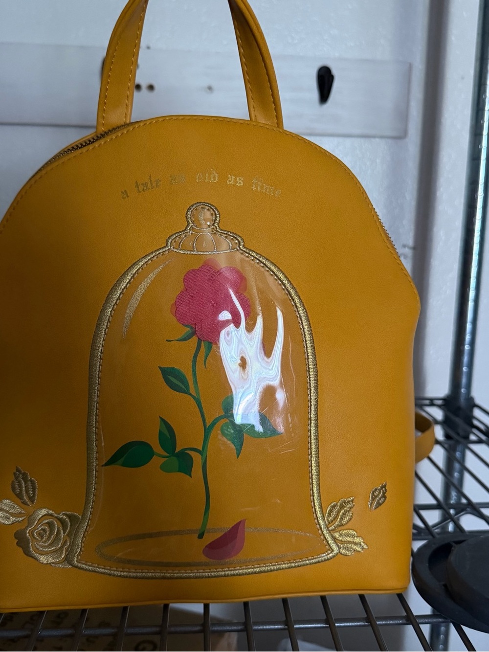 Loungefly Mustard Yellow Rose Dome Backpack